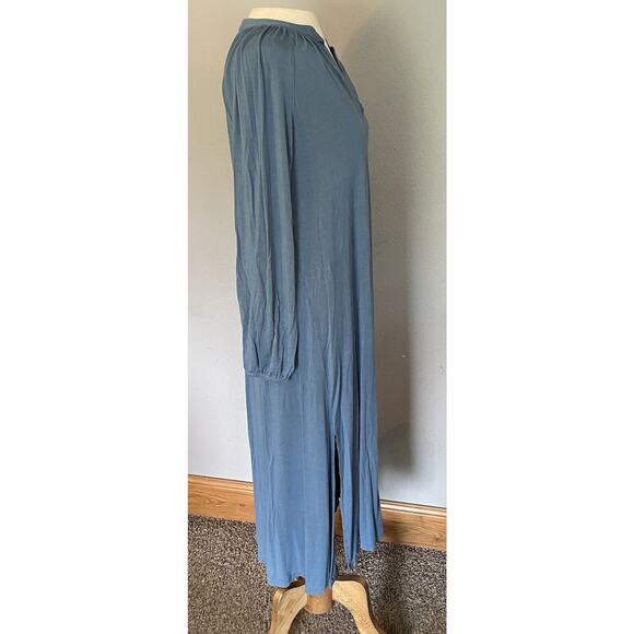 LAKE Pajamas Nightgown XS Oversized Maxi Sleep Blue Soft Comfy Lightweight EUC - Picture 3 of 14